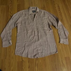 Burberry Men's Vintage Red Checkered Shirt‎ Size M Classic Old Money Luxury Prep